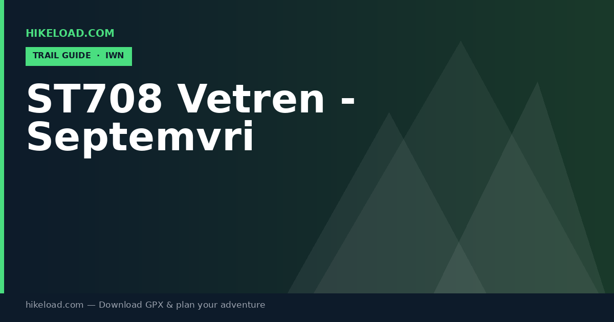 ST708 Vetren - Septemvri trail guide