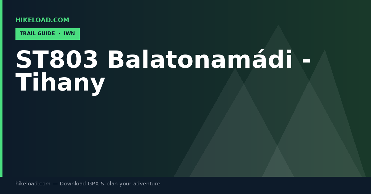 ST803 Balatonamádi - Tihany trail guide