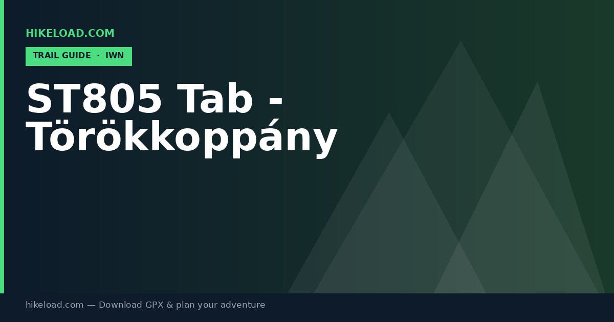 ST805 Tab - Törökkoppány trail guide