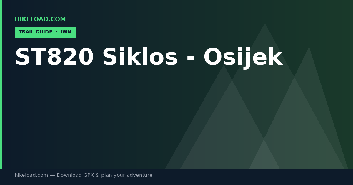 ST820 Siklos - Osijek trail guide