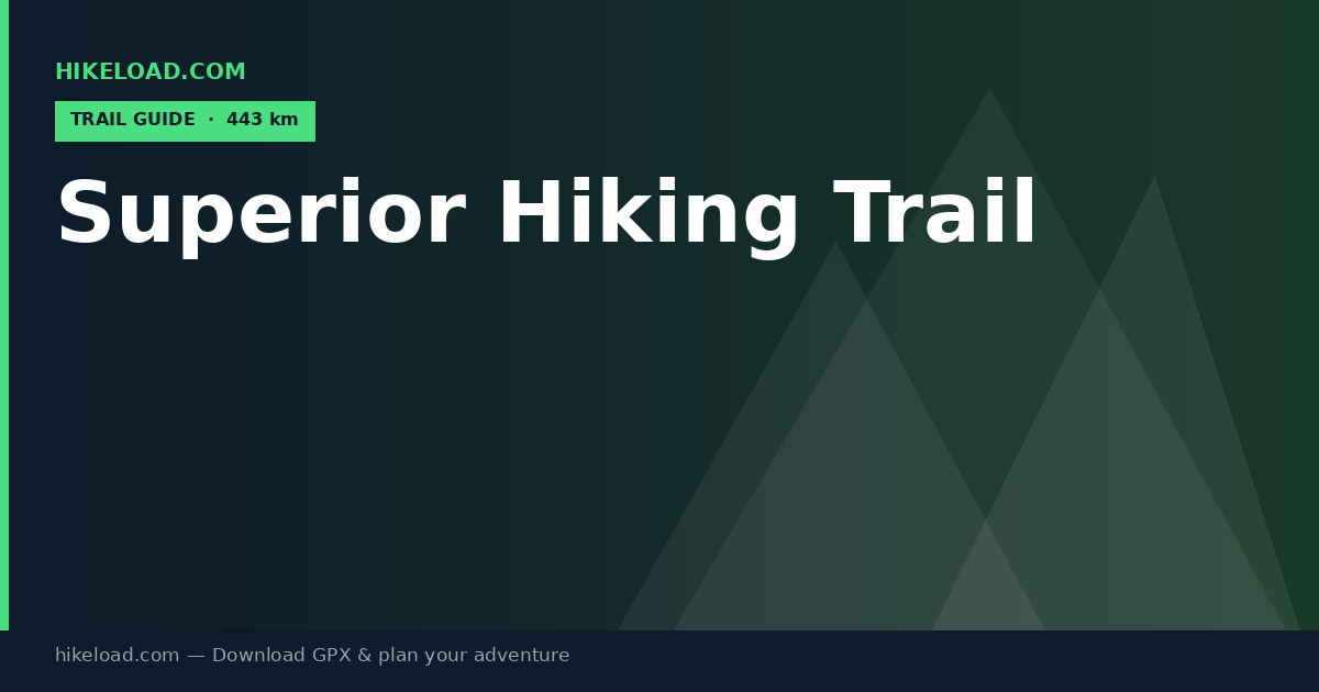 Superior Hiking Trail trail guide