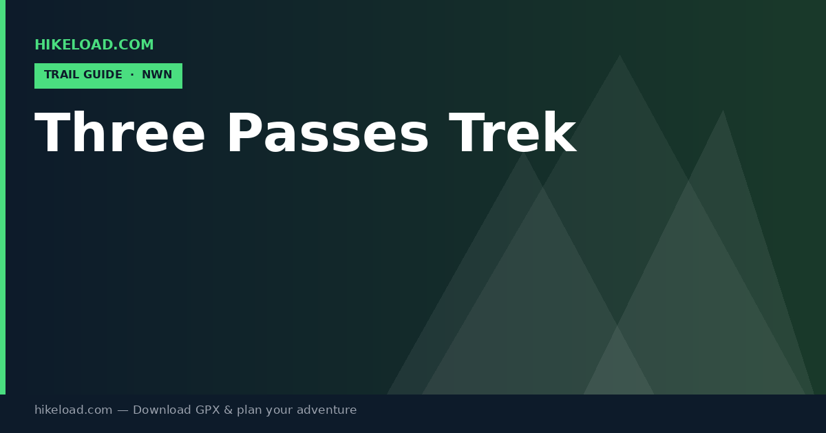 Three Passes Trek trail guide