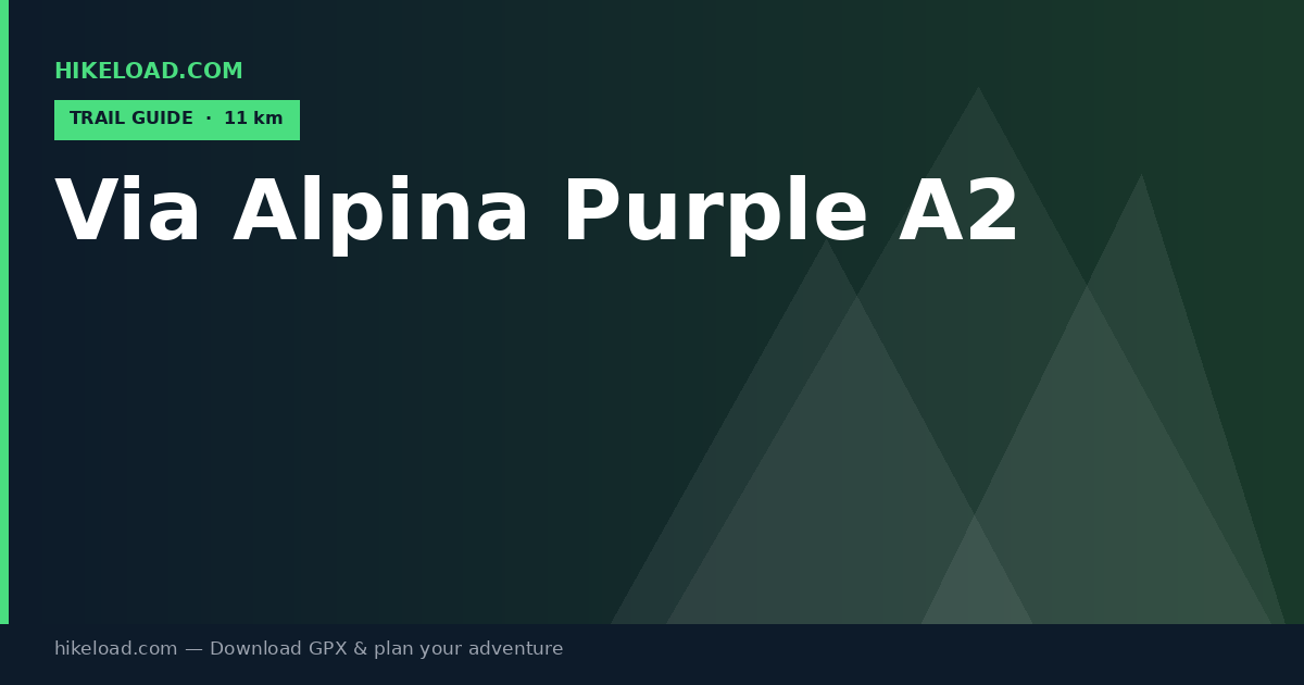 Via Alpina Purple A2 trail guide