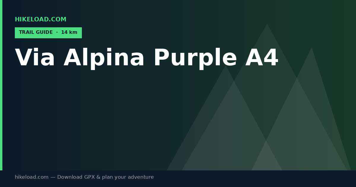 Via Alpina Purple A4 trail guide