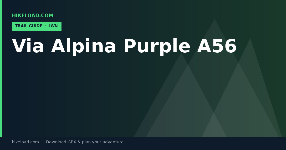 Via Alpina Purple A56 trail guide