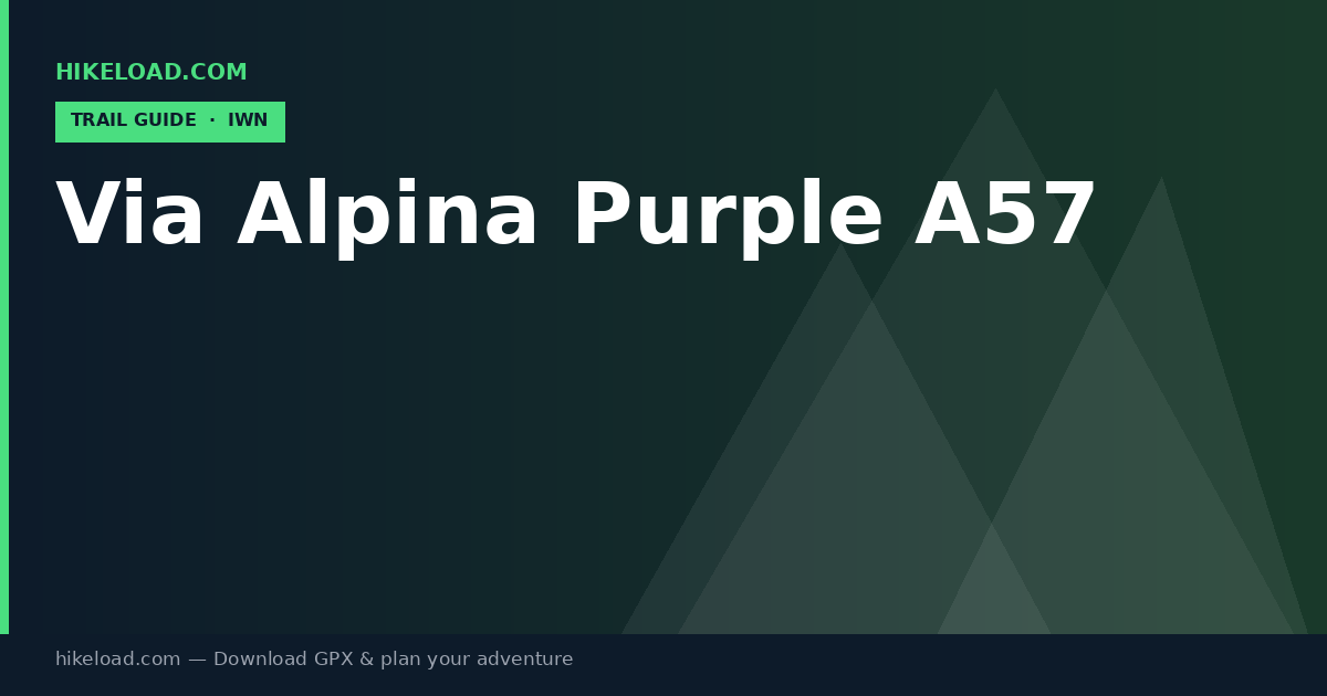 Via Alpina Purple A57 trail guide