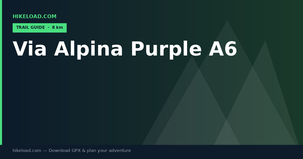 Via Alpina Purple A6 trail guide