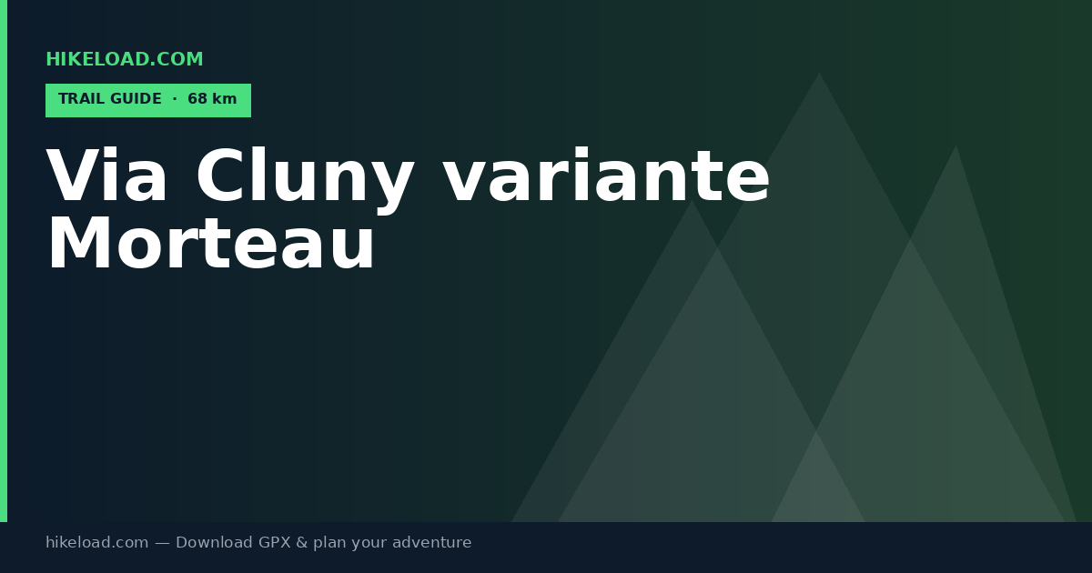 Via Cluny variante Morteau trail guide