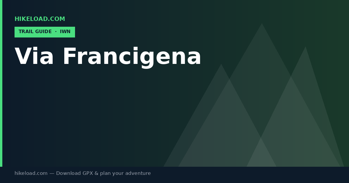 Via Francigena trail guide