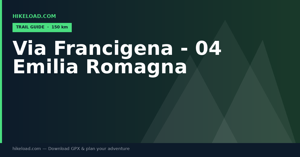 Via Francigena - 04 Emilia Romagna trail guide