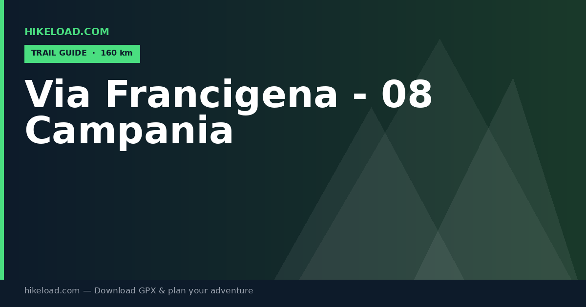 Via Francigena - 08 Campania trail guide