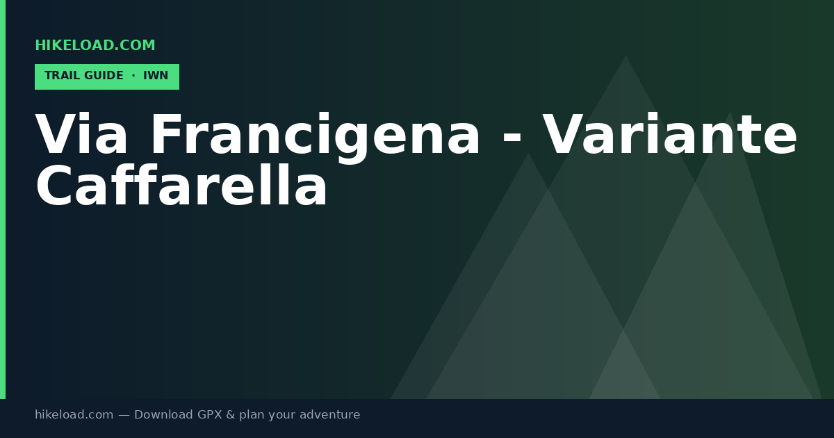 Via Francigena - Variante Caffarella trail guide