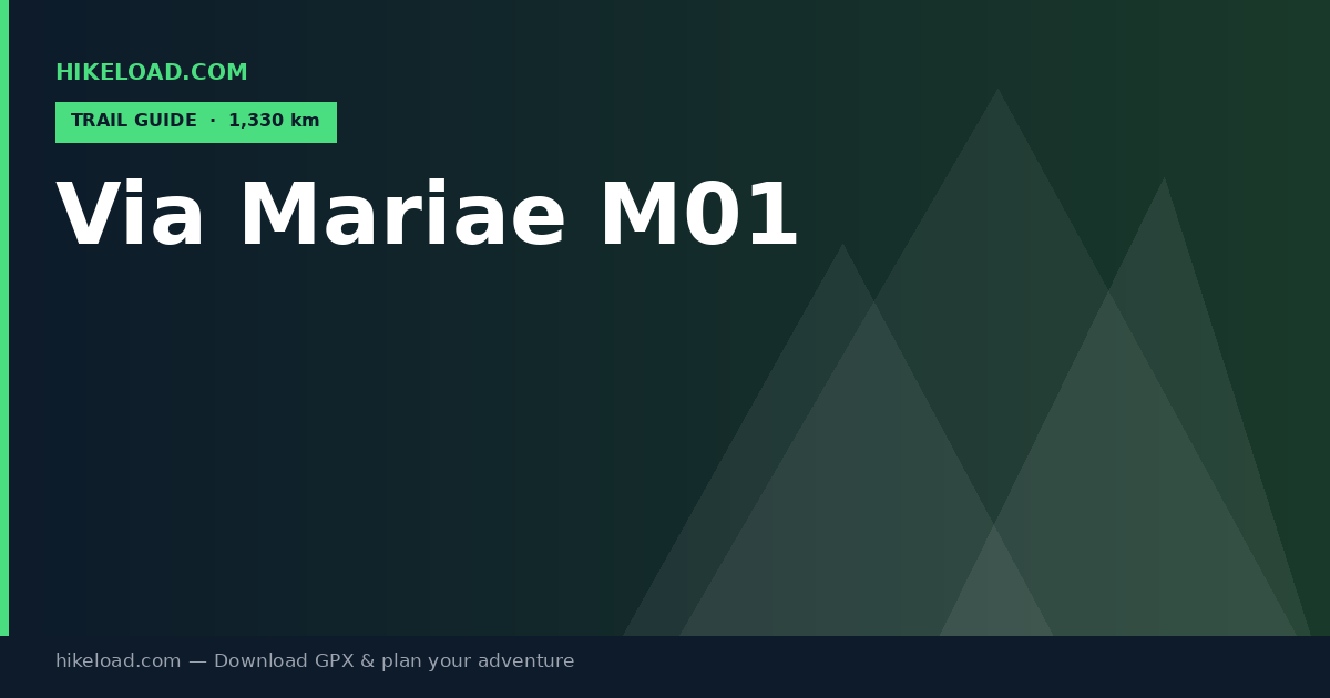 Via Mariae M01 trail guide