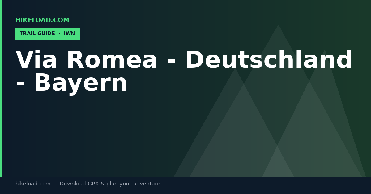 Via Romea - Deutschland - Bayern trail guide