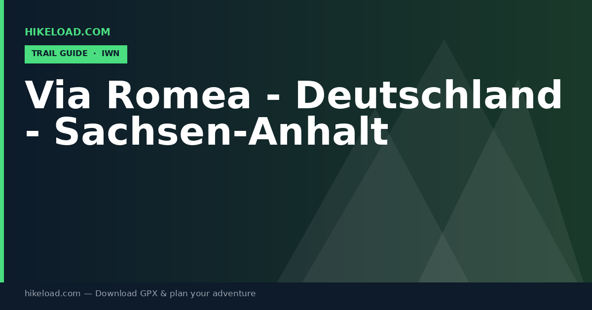 Via Romea - Deutschland - Sachsen-Anhalt trail guide