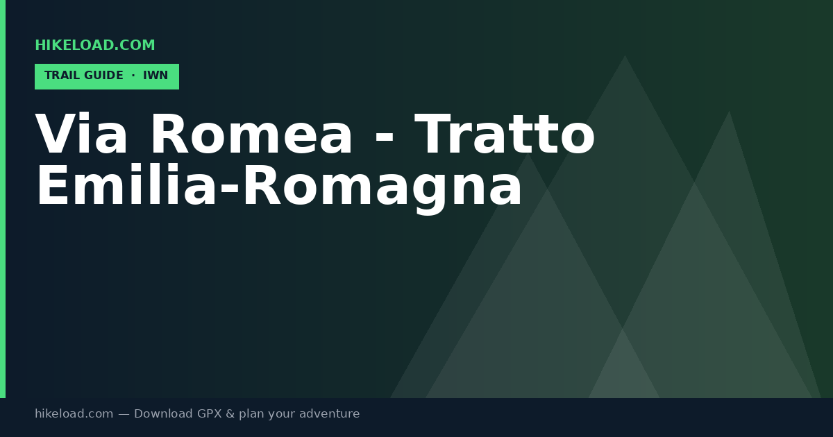 Via Romea - Tratto Emilia-Romagna trail guide