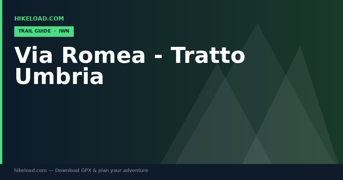 Via Romea - Tratto Umbria trail guide