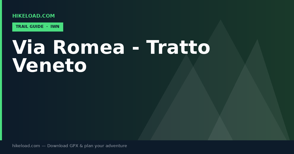 Via Romea - Tratto Veneto trail guide