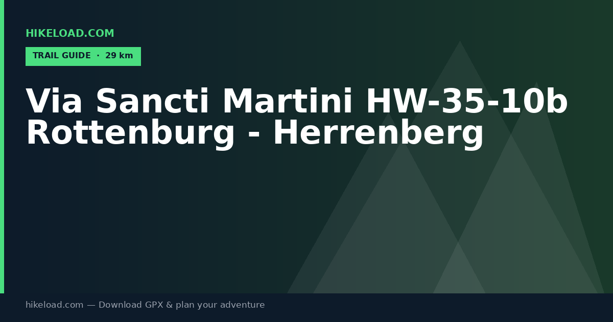 Via Sancti Martini HW-35-10b Rottenburg - Herrenberg trail guide