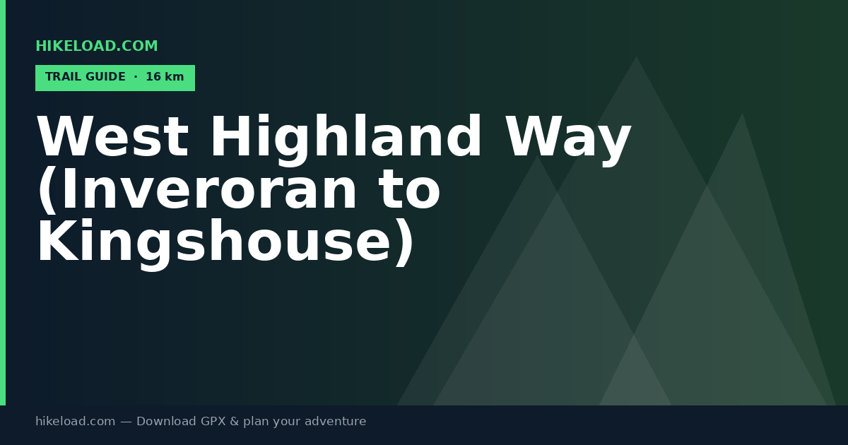 West Highland Way (Inveroran to Kingshouse) trail guide