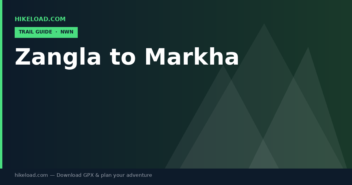 Zangla to Markha trail guide
